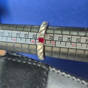 Elegant Silver Mens Ring with Gemstone